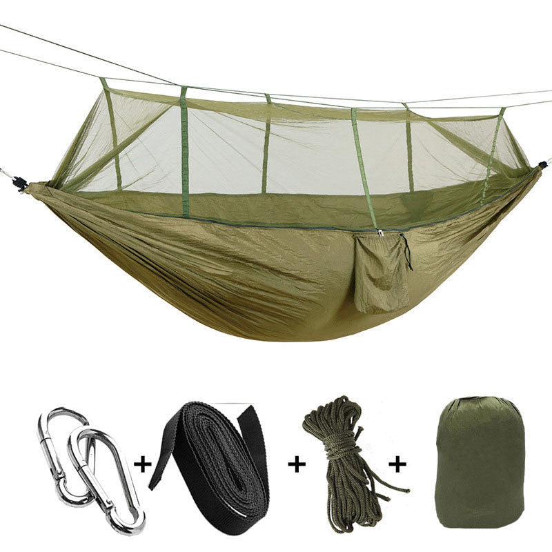 High Strength 1-2 Person Portable Outdoor Camping Hammock with Mosquito - youroutdoorlivingshop