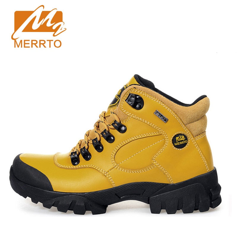 MERRTO Women's Waterproof Genuine Leather Hiking Mountaineering Trekking Boots