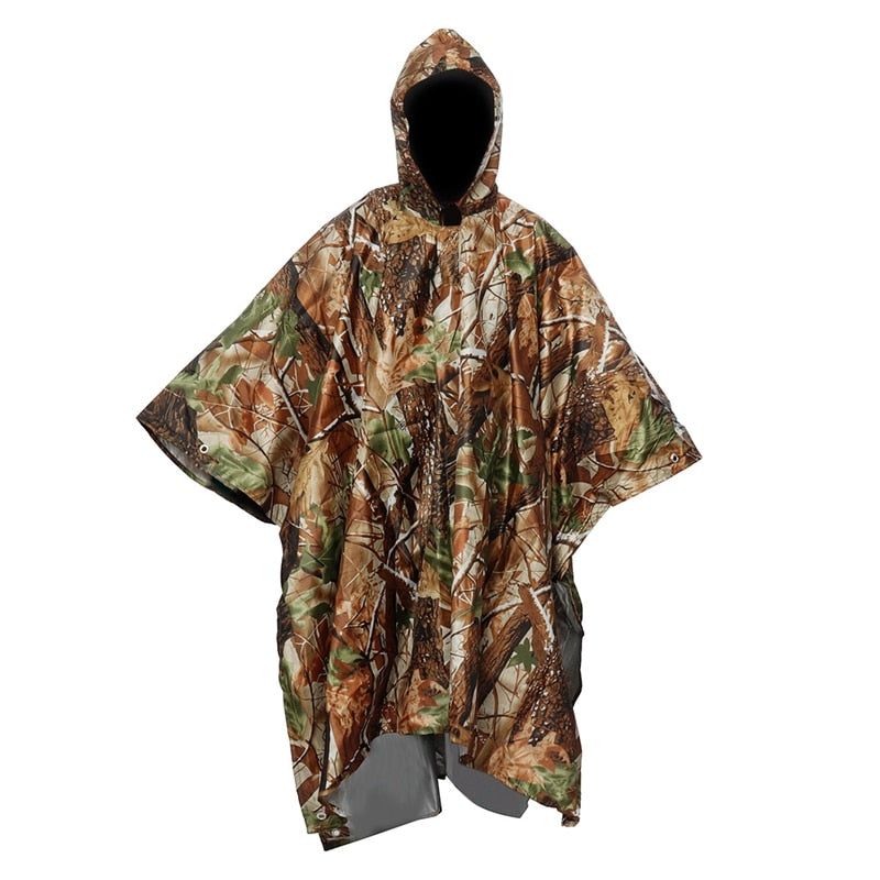 Packable Multifunctional 3 In 1 Hiking Camping Raincoat Poncho