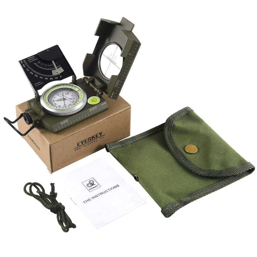 Eyeskey Mulitifunctional Outdoor Lensatic Military Compass - youroutdoorlivingshop