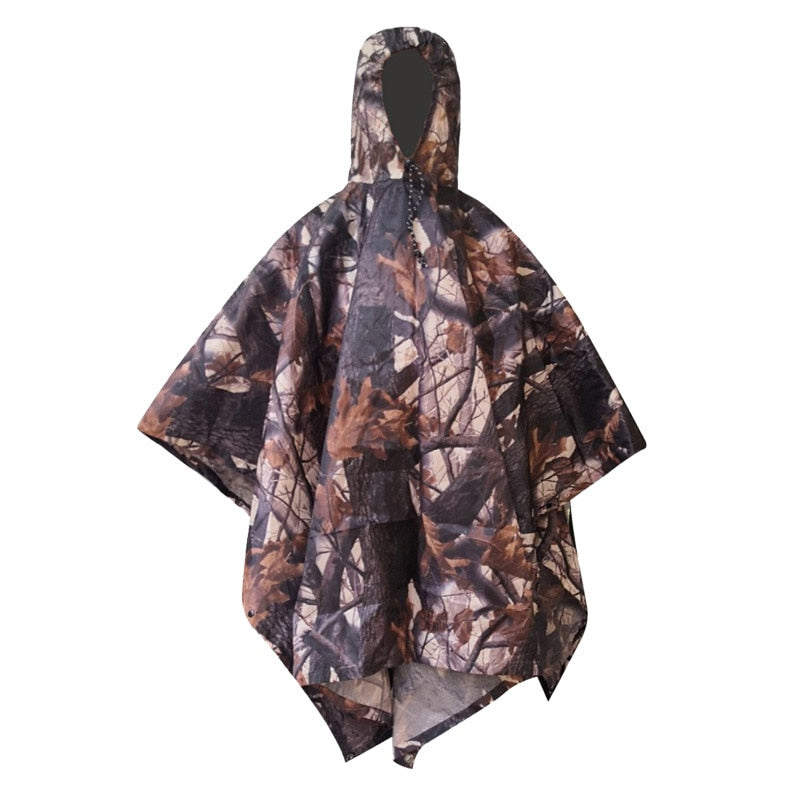 Packable Multifunctional 3 In 1 Hiking Camping Raincoat Poncho