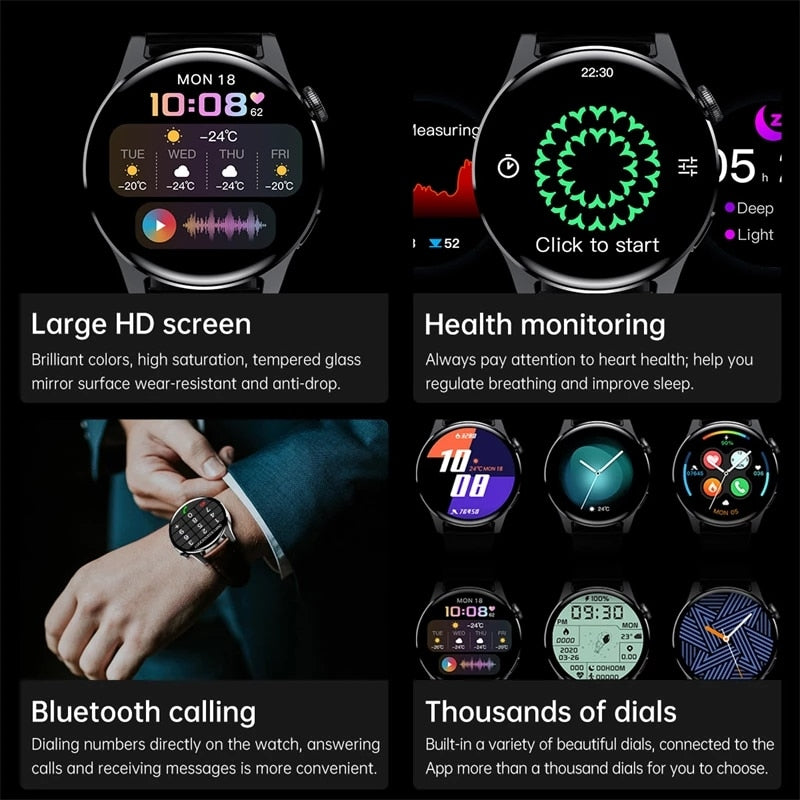 LIGE Full Touch  WaterproofBluetooth Smart Watch Men - youroutdoorlivingshop