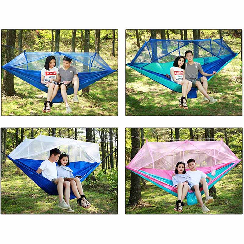 High Strength 1-2 Person Portable Outdoor Camping Hammock with Mosquito - youroutdoorlivingshop