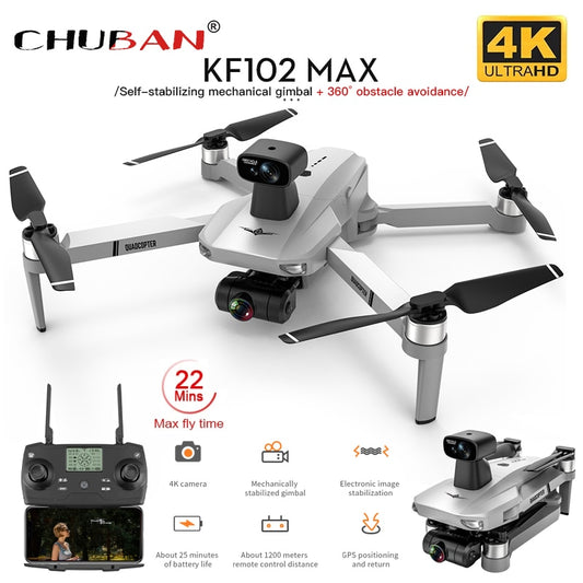 KF102 GPS Drone 4K Professional HD Camera 5G 2-Axis Gimbal Obstacle Avoidance Quadcopter