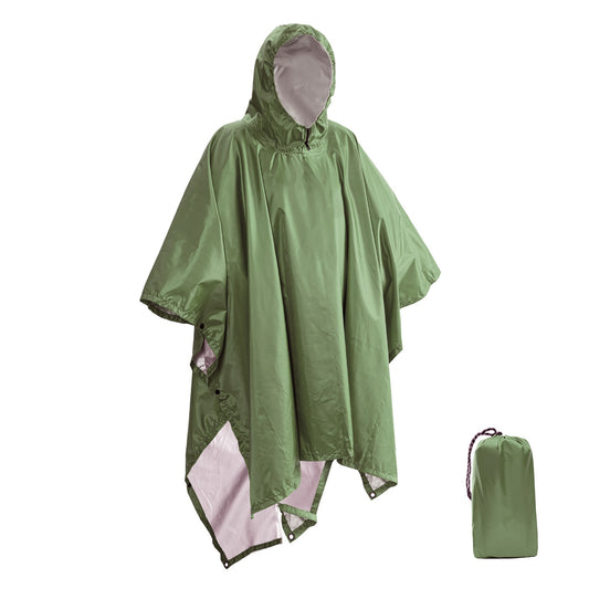 Packable Multifunctional 3 In 1 Hiking Camping Raincoat Poncho