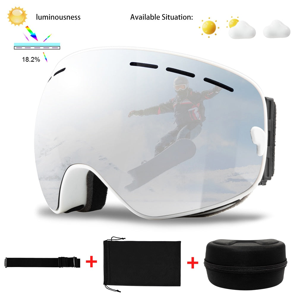 Uv400 Winter Anti-Fog Ski Sport Snowboard Goggles Glasses Set - youroutdoorlivingshop