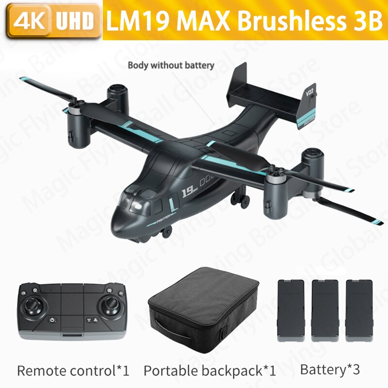 4K Drone V-22 Quadcopter With HD Wide Angle Camera Aircraft