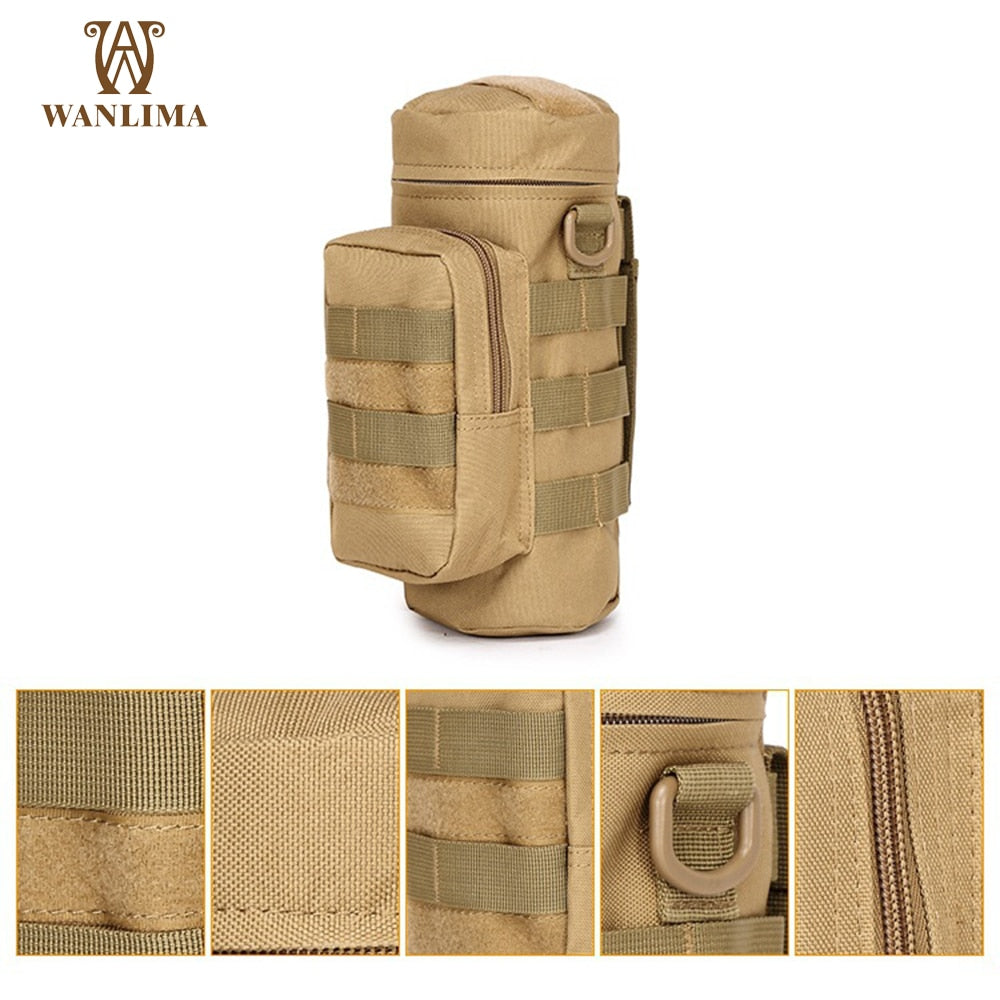 Wanlima Tactical Molle Water Bag Multi Pocket Military Bottle Pouch - youroutdoorlivingshop