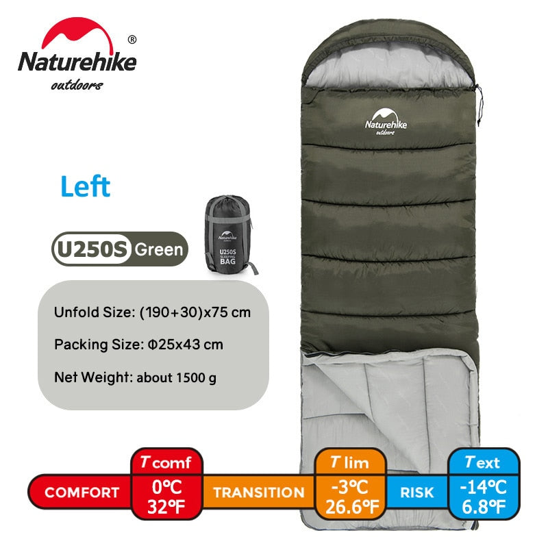 Naturehike Ultralight Winter Cotton Double Person Spliceable Camping Sleeping Bags - youroutdoorlivingshop