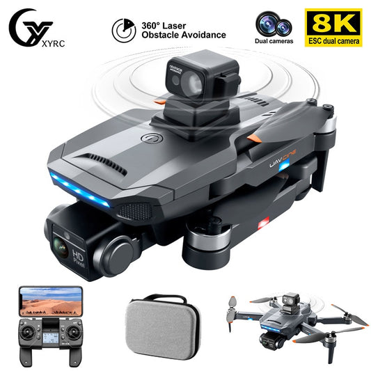 Obstacle Avoidance Dual HD Camera Foldable Quadcopter GPS Drone