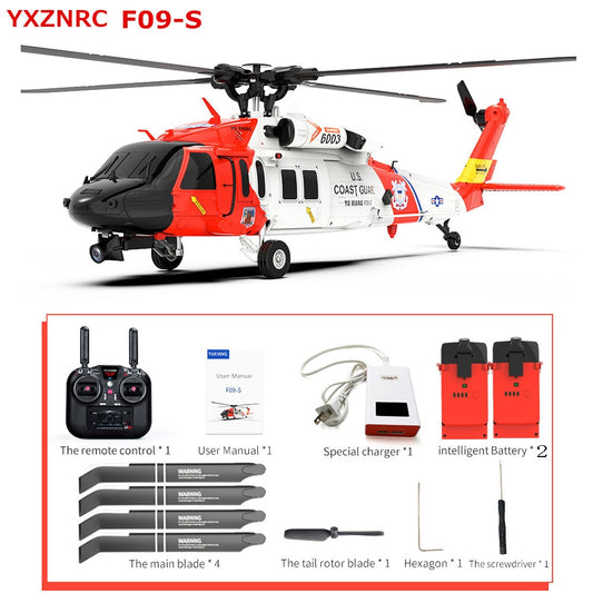 6CH Gyro GPS 5.8G FPV Camera Flybarless Coast Guard SAR RC Helicopter