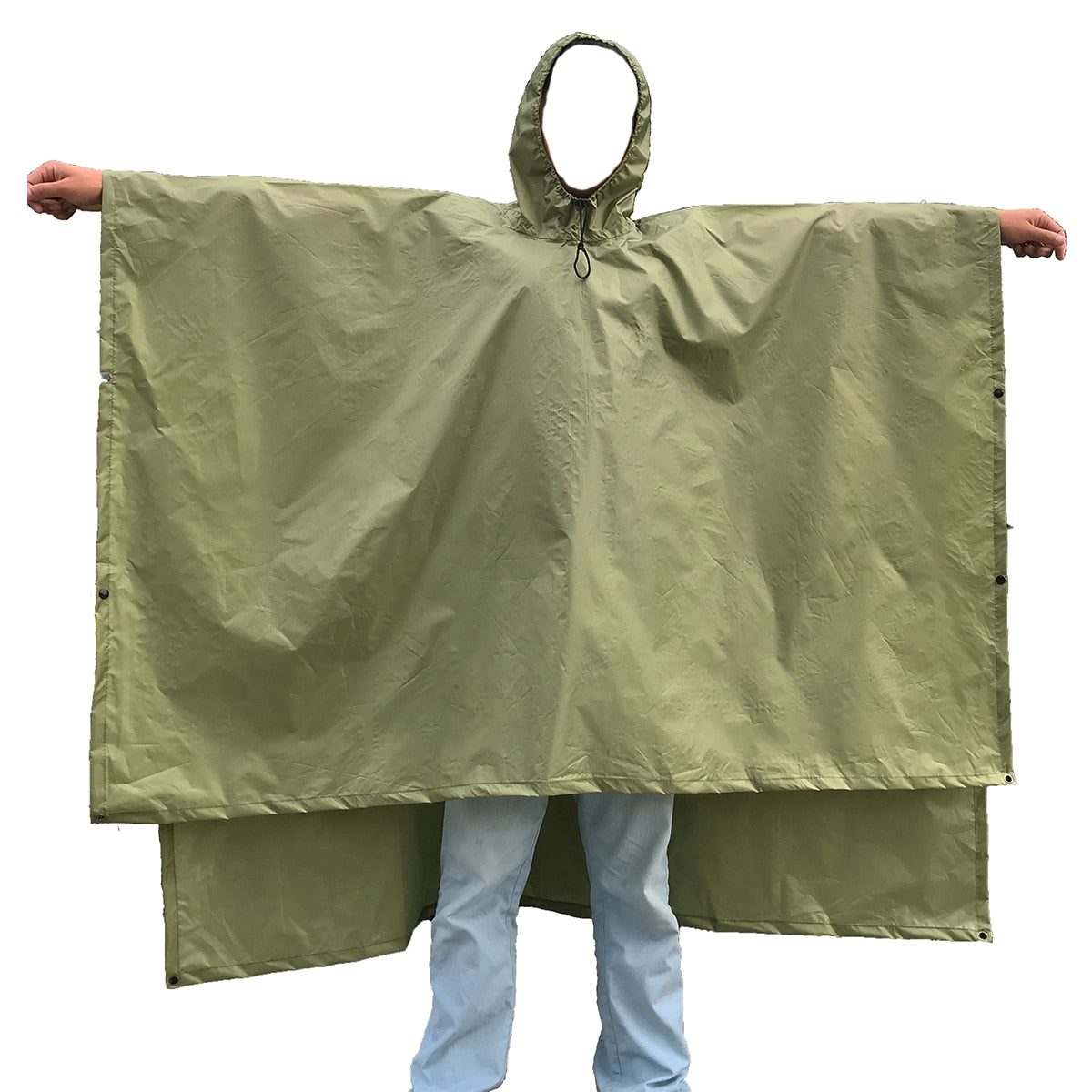 Packable Multifunctional 3 In 1 Hiking Camping Raincoat Poncho