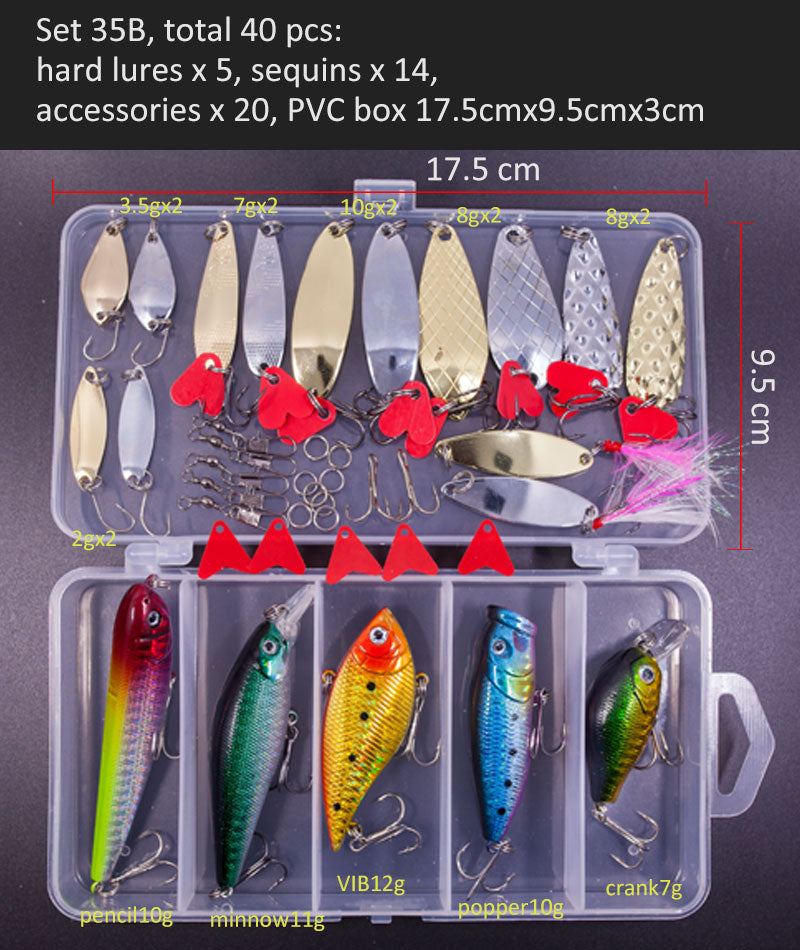 Big Multi Fishing Lure Set Wobblers Artificial Mixed Colors Styles Soft Fishing Lure Kit - youroutdoorlivingshop