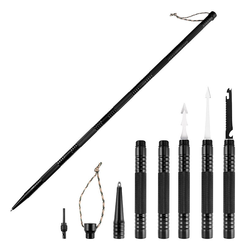 Multifunctional Ultralight compass folding trekking pole - youroutdoorlivingshop