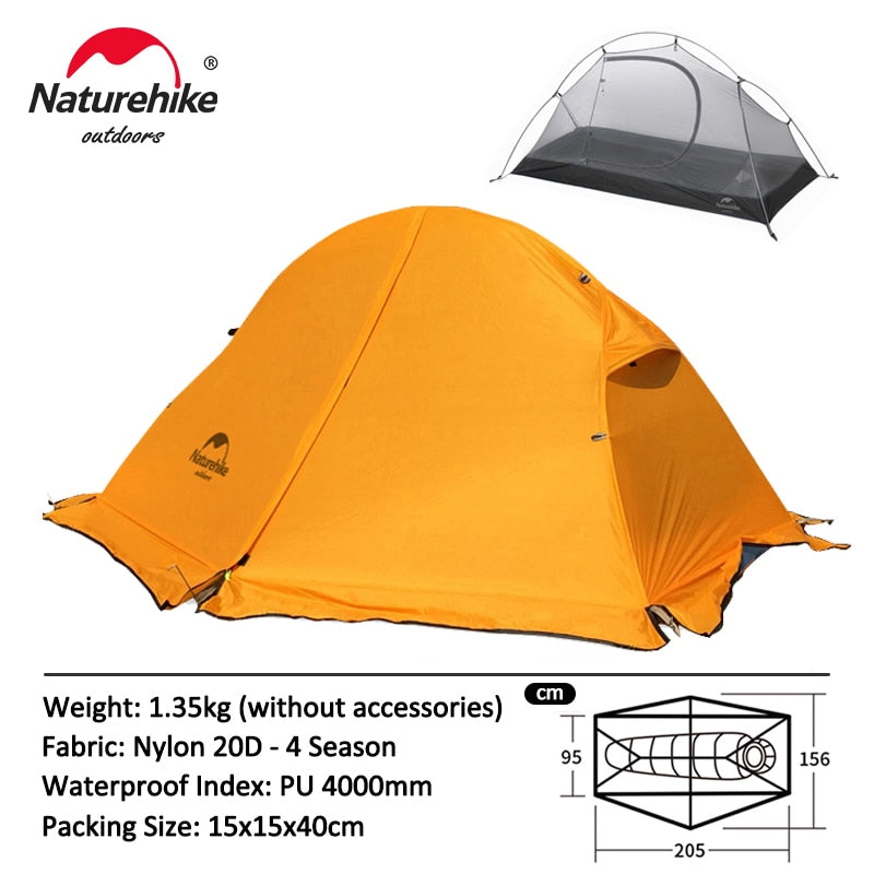 Naturehike 1 Person Double Layer Ultralight Backpacking Tent - youroutdoorlivingshop