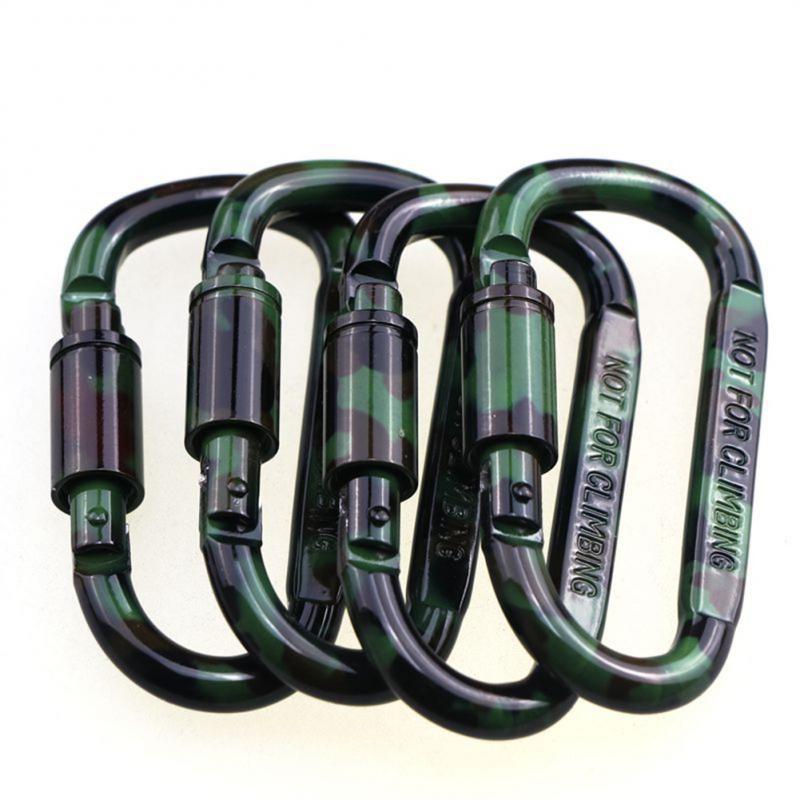 Multi Survival Gear Travel Hiking Climbing Aluminum Alloy Locking Clasp Type D Carabiner