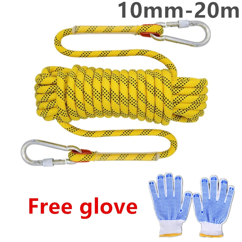 10m 20m 10/12mm Diameter High Strength Rock Climbing Rope - youroutdoorlivingshop