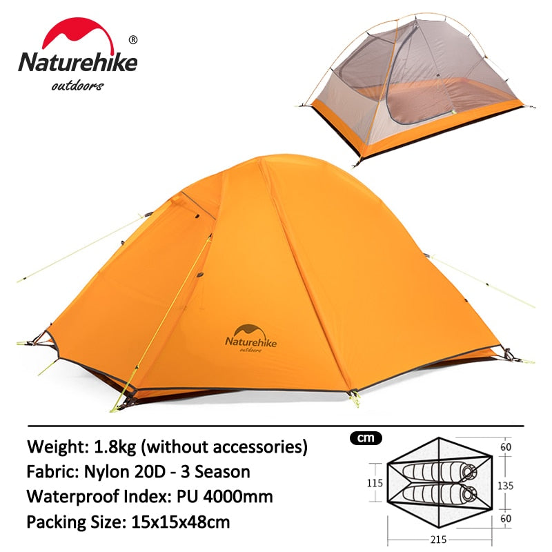 Naturehike 1 Person Double Layer Ultralight Backpacking Tent - youroutdoorlivingshop