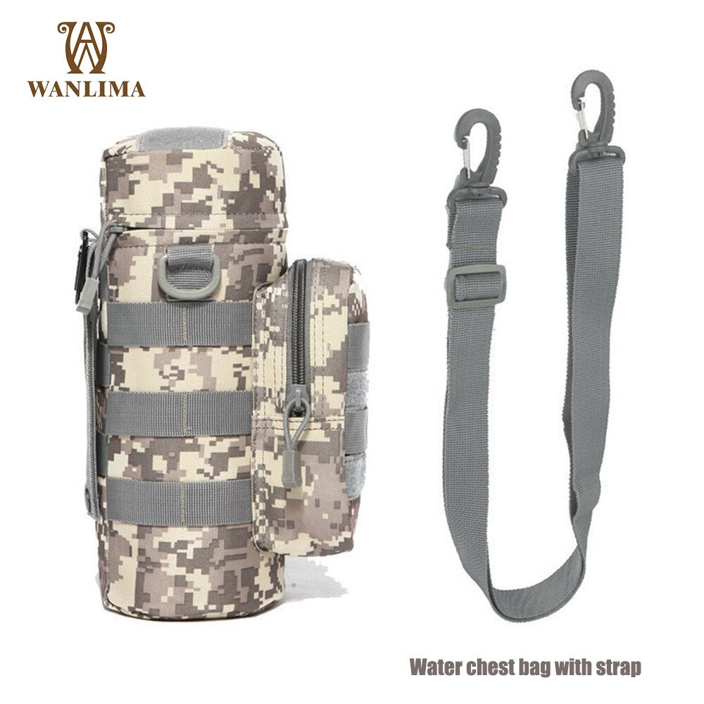 Wanlima Tactical Molle Water Bag Multi Pocket Military Bottle Pouch - youroutdoorlivingshop