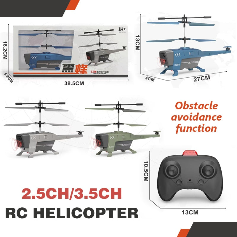 3.5Ch 2.5Ch Remote Control Obstacle Avoiding RC Helicopter Mini Drone - youroutdoorlivingshop