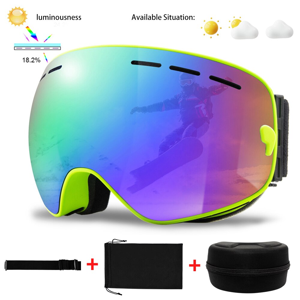 Uv400 Winter Anti-Fog Ski Sport Snowboard Goggles Glasses Set - youroutdoorlivingshop