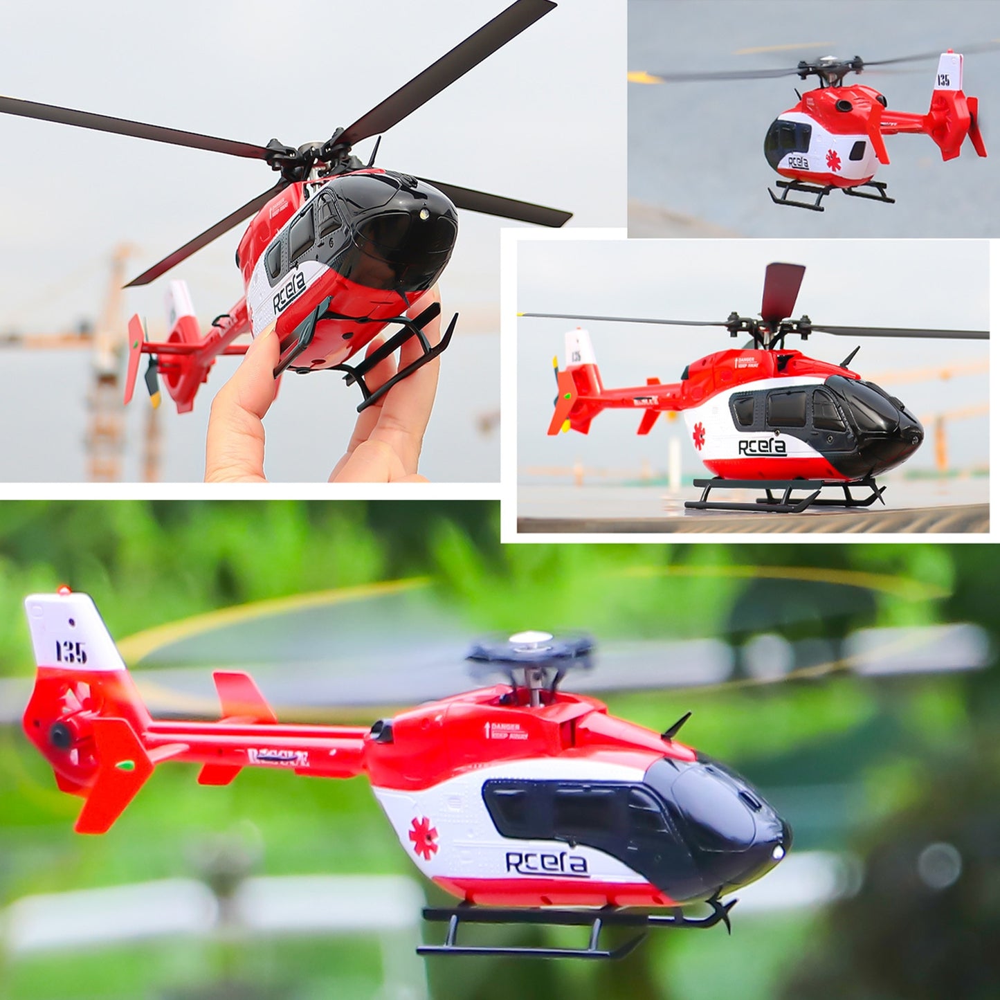 EC-135 Scaled 100 Size 4 Channel Gyro Stabilized RC Helicopter - youroutdoorlivingshop