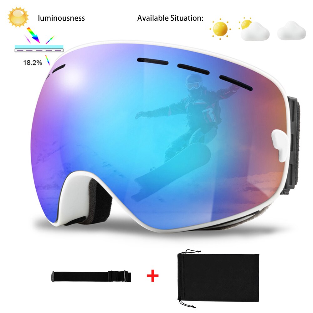 Uv400 Winter Anti-Fog Ski Sport Snowboard Goggles Glasses Set - youroutdoorlivingshop