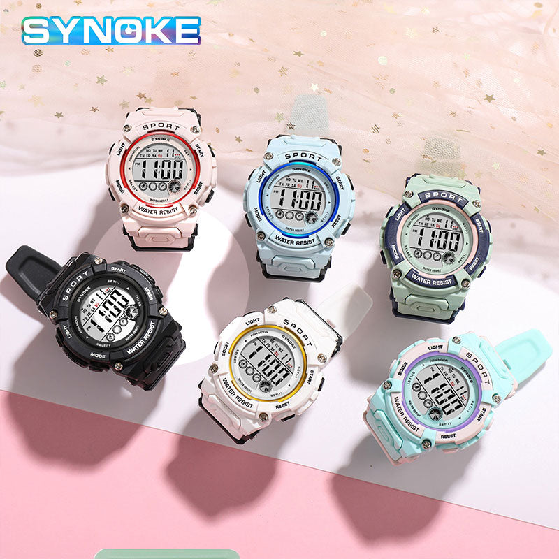 50M Water Resistant Outdoor Sports Electric Clock Multifunctional Ladies Digital Watch - youroutdoorlivingshop