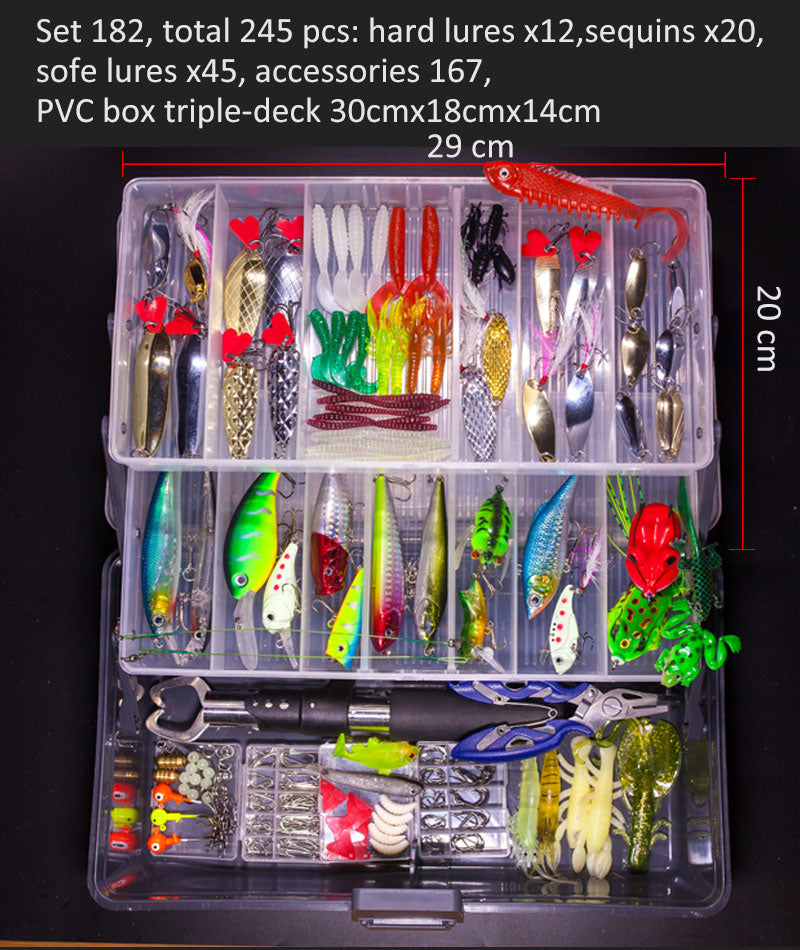 Big Multi Fishing Lure Set Wobblers Artificial Mixed Colors Styles Soft Fishing Lure Kit - youroutdoorlivingshop