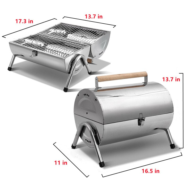 Portable Outdoor Charcoal Barbecue Grill