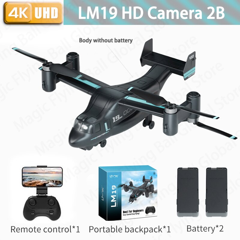 4K Drone V-22 Quadcopter With HD Wide Angle Camera Aircraft