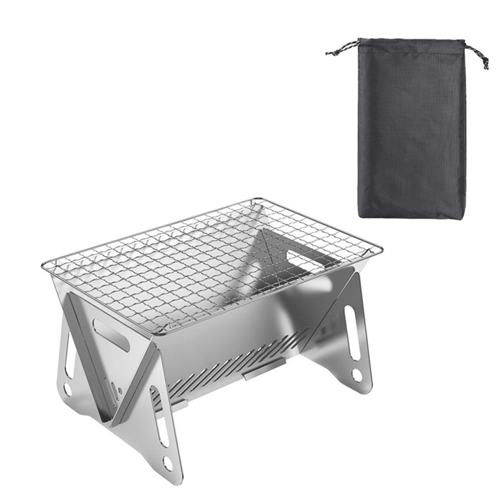 Charcoal Portable Folding Stainless Picnic and Camping Grill