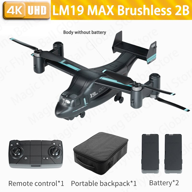 4K Drone V-22 Quadcopter With HD Wide Angle Camera Aircraft