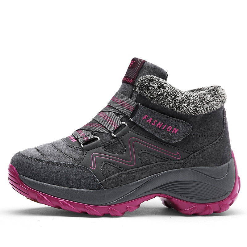 Women's Waterproof Leather Non-Slip Outdoor Hiking Boots