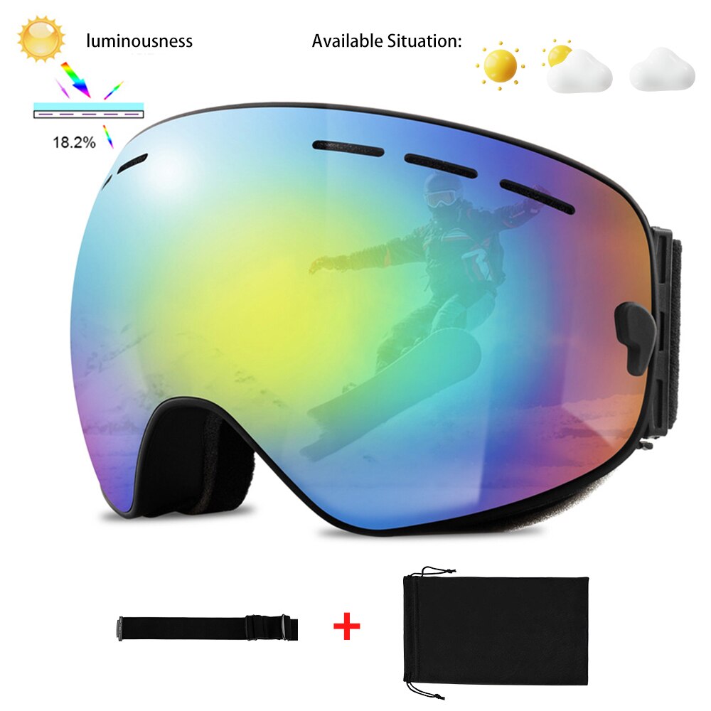 Uv400 Winter Anti-Fog Ski Sport Snowboard Goggles Glasses Set - youroutdoorlivingshop