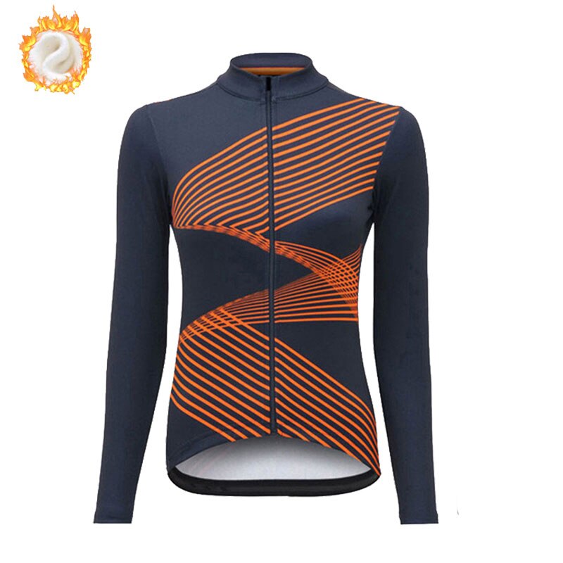 Women Winter Fleece Long Sleeves Outdoor Sports Cycling Jerseys - youroutdoorlivingshop