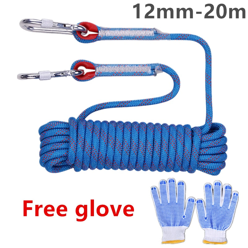 10m 20m 10/12mm Diameter High Strength Rock Climbing Rope - youroutdoorlivingshop