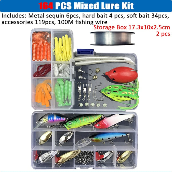 Big Multi Fishing Lure Set Wobblers Artificial Mixed Colors Styles Soft Fishing Lure Kit - youroutdoorlivingshop