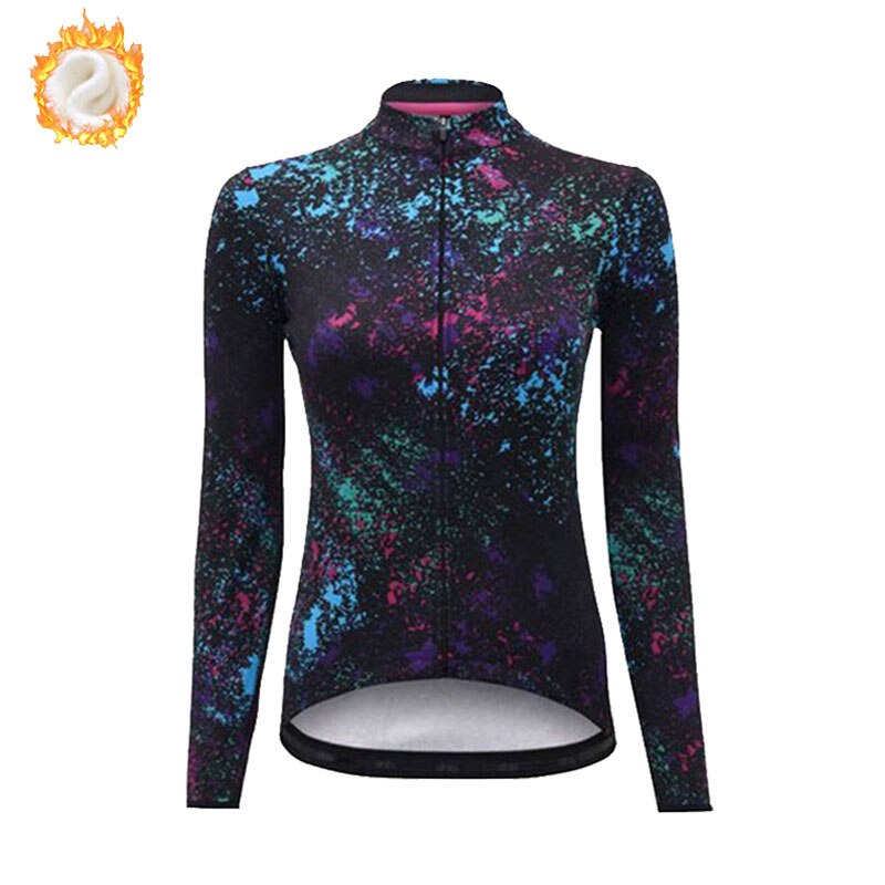 Women Winter Fleece Long Sleeves Outdoor Sports Cycling Jerseys - youroutdoorlivingshop