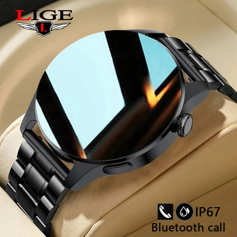 LIGE Full Touch  WaterproofBluetooth Smart Watch Men - youroutdoorlivingshop