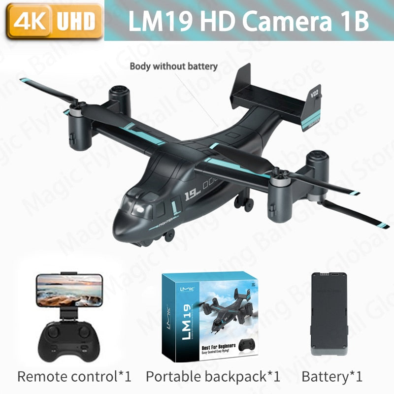 4K Drone V-22 Quadcopter With HD Wide Angle Camera Aircraft