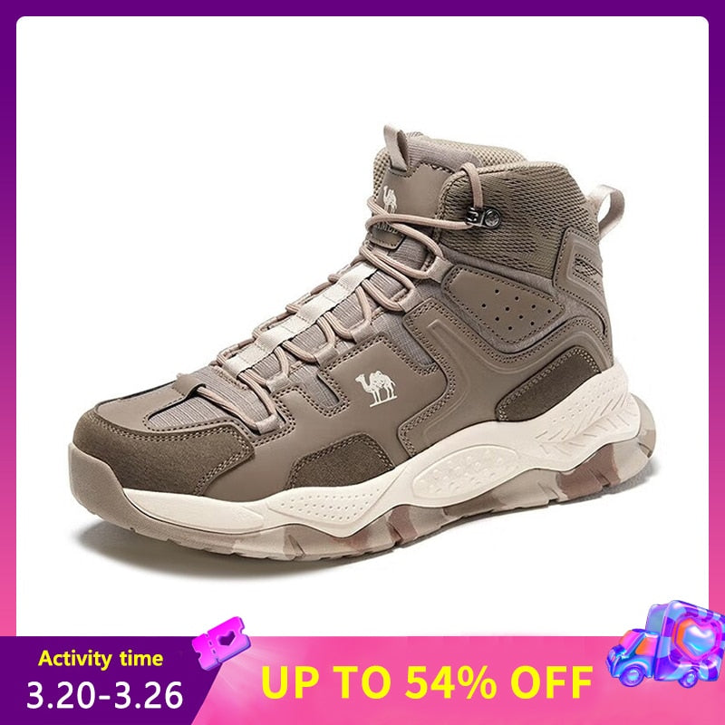 Men's Waterproof Non-slip Wear-resistant Desert High-top Hiking Boots