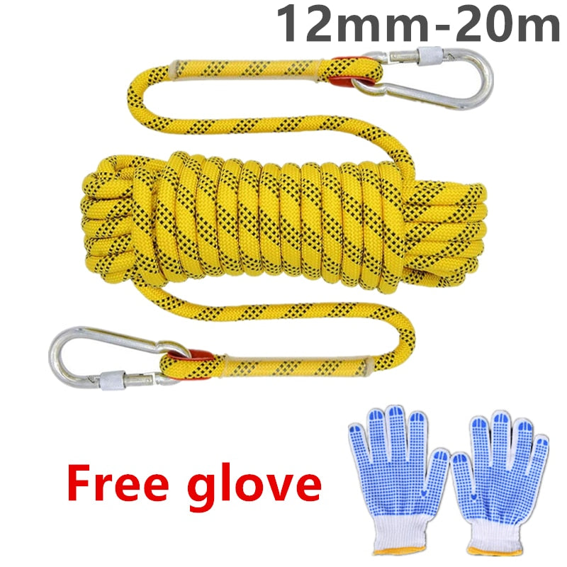 10m 20m 10/12mm Diameter High Strength Rock Climbing Rope - youroutdoorlivingshop