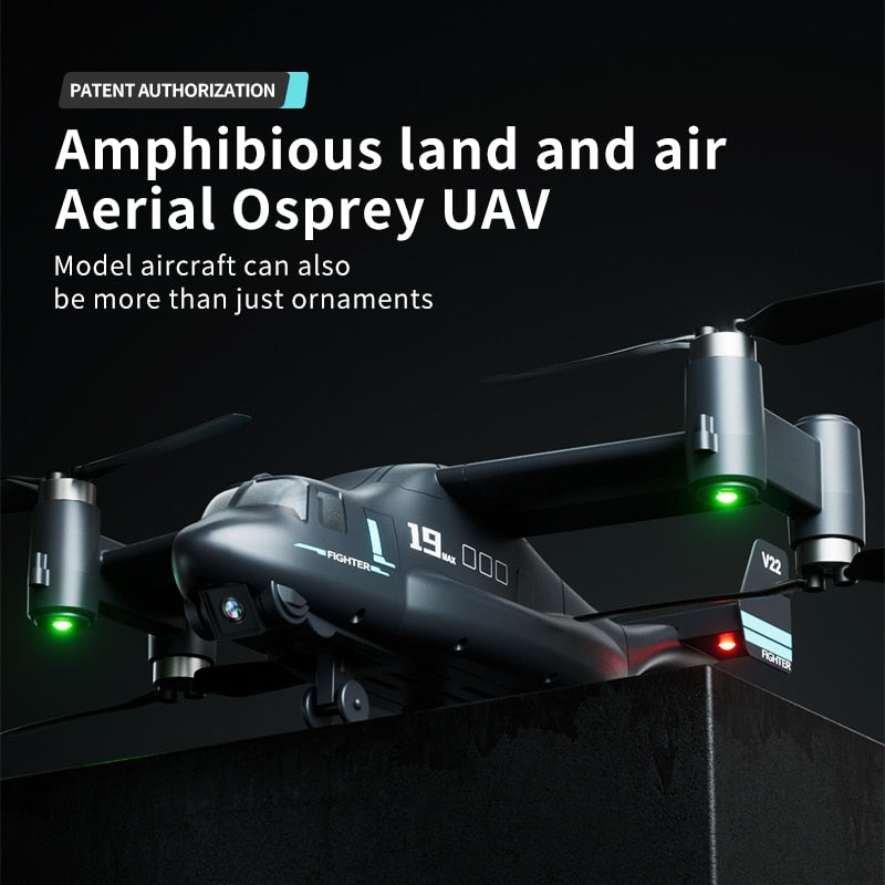 4K Drone V-22 Quadcopter With HD Wide Angle Camera Aircraft