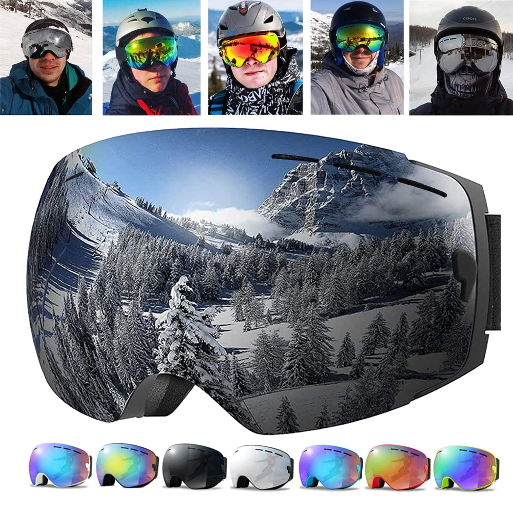 Uv400 Winter Anti-Fog Ski Sport Snowboard Goggles Glasses Set - youroutdoorlivingshop