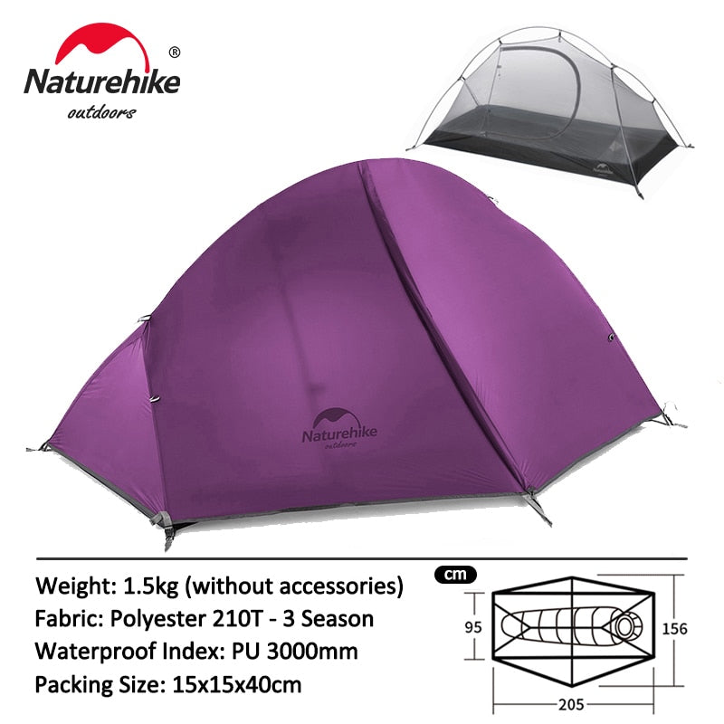 Naturehike 1 Person Double Layer Ultralight Backpacking Tent - youroutdoorlivingshop