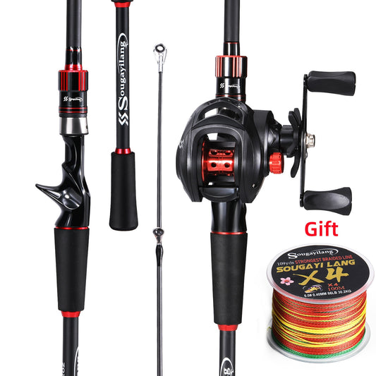 Max Drag 8kg Carbon Fiber Rod and Reel Set 1.8m 2.1m