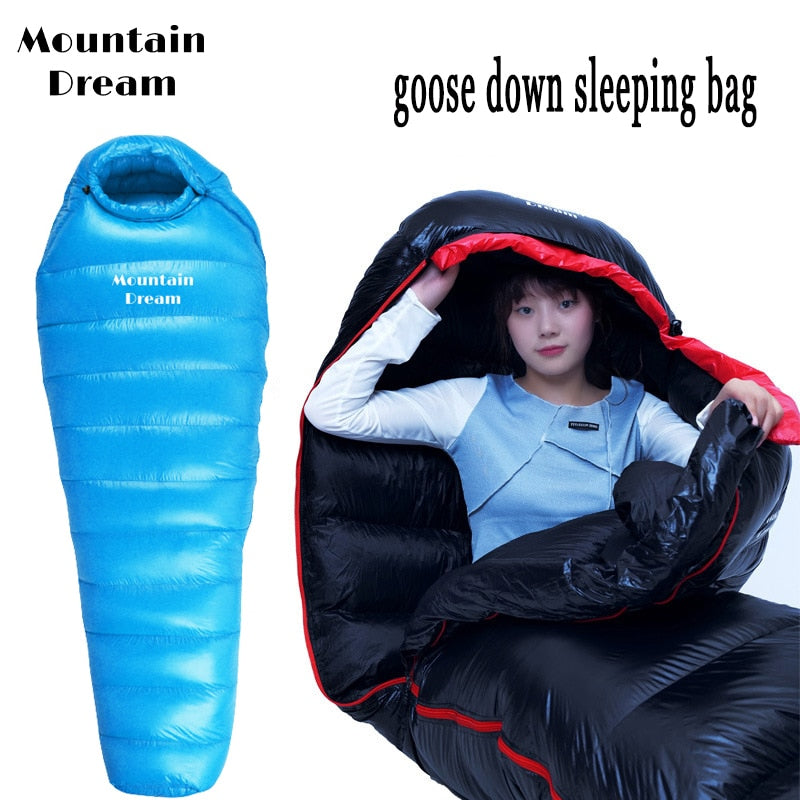 Three Season Adult Mummy Winter Down Sleeping Bag - youroutdoorlivingshop