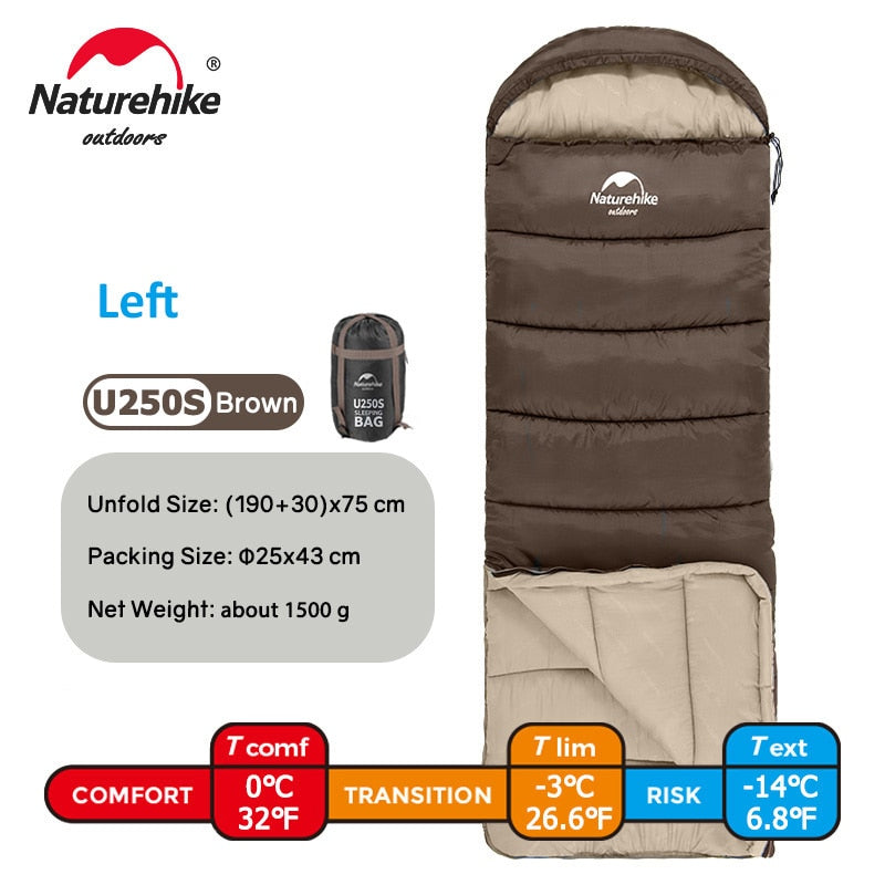 Naturehike Ultralight Winter Cotton Double Person Spliceable Camping Sleeping Bags - youroutdoorlivingshop