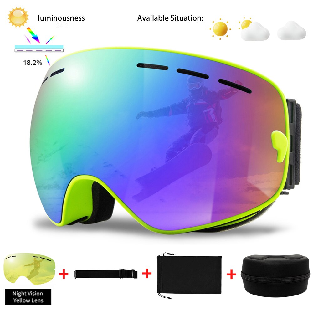 Uv400 Winter Anti-Fog Ski Sport Snowboard Goggles Glasses Set - youroutdoorlivingshop